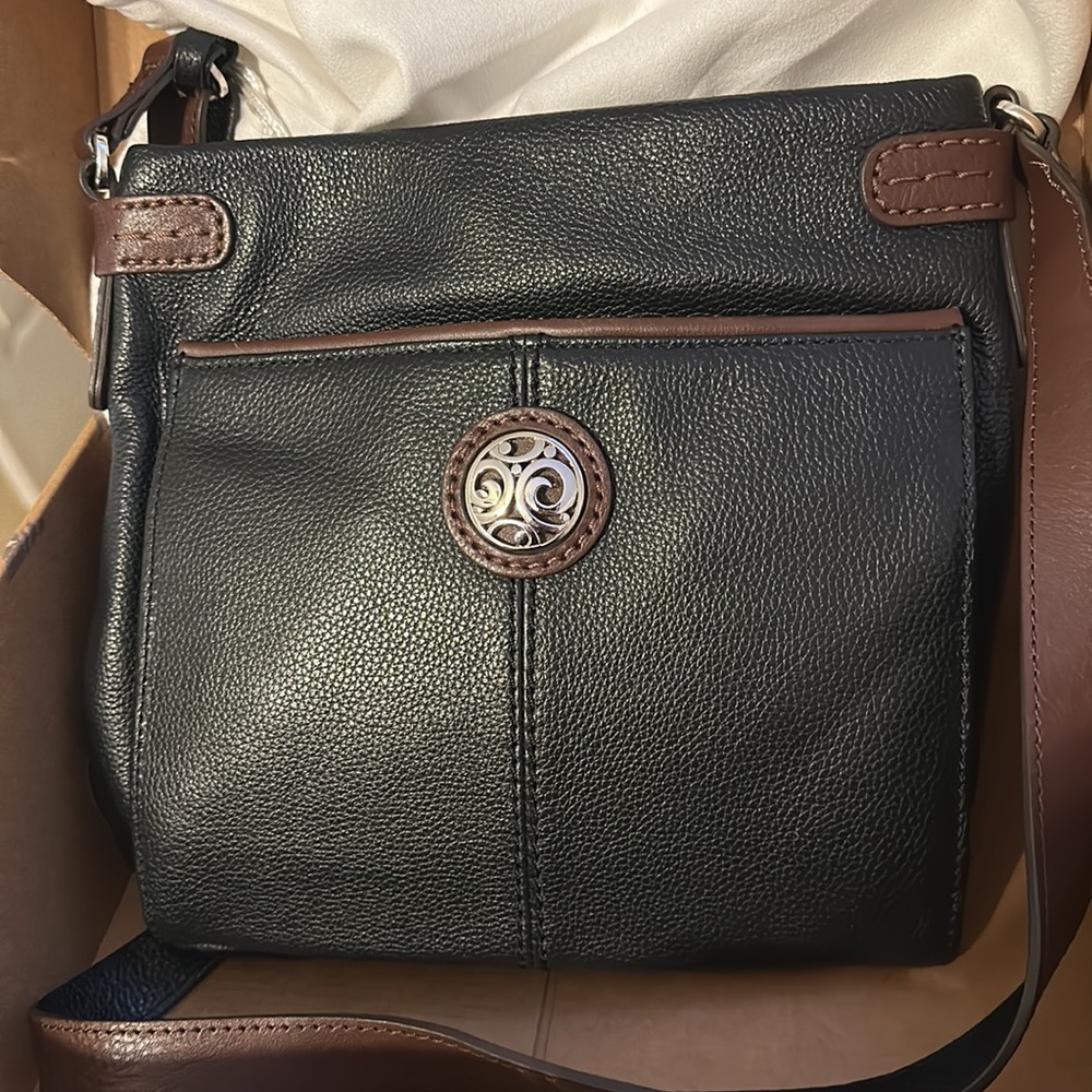 Like New Brighton Selena Organizer Purse Black/Brown